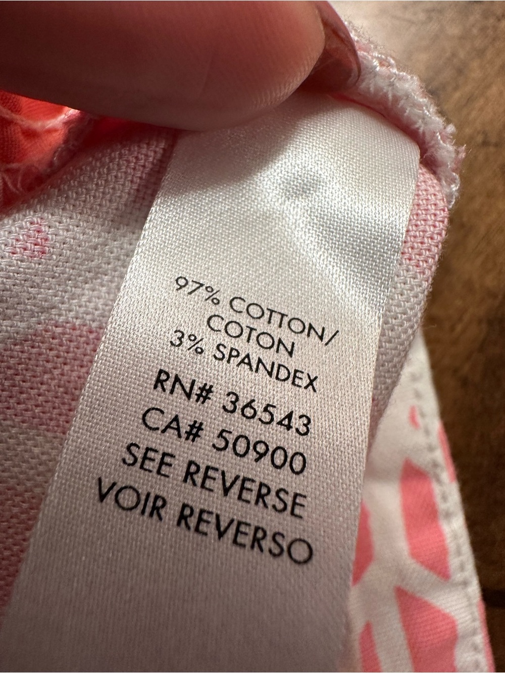 Calvin Klein Pink White Patterned Shorts - Size 14 - Picture 6 of 6